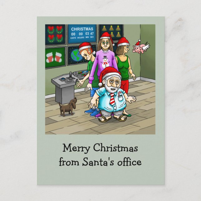 Joyeux Noël de Père Noël Office Carte postale de v (Devant)