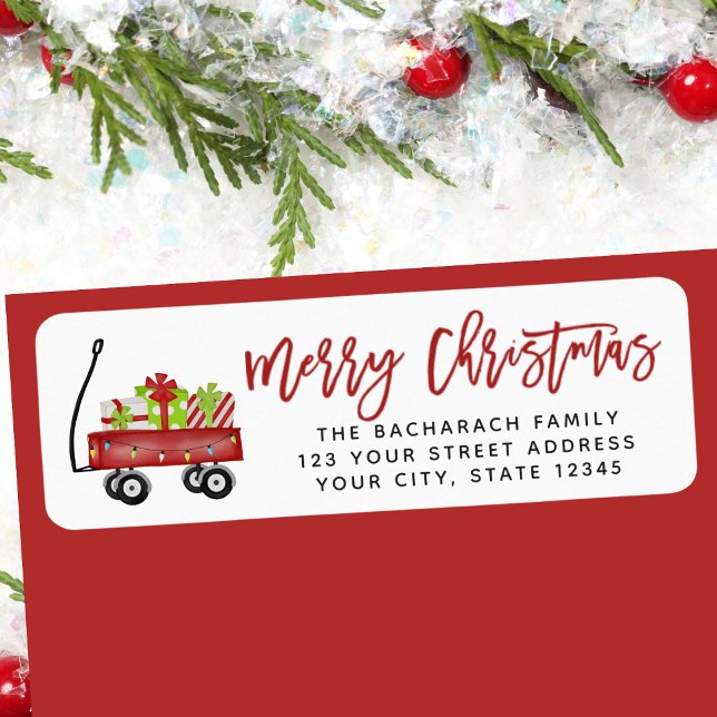 Joyeux Noël de vacances modernes Adresse de retour (Modern Holiday Merry Christmas Return Address Label)