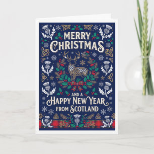 Joyeux Noël depuis la carte de vache des Highlands