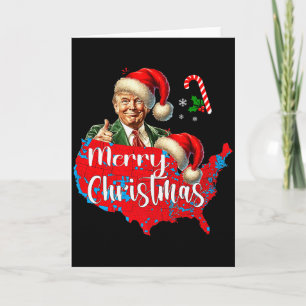 Joyeux Noël Donald Trump Carte de Couverture Rouge