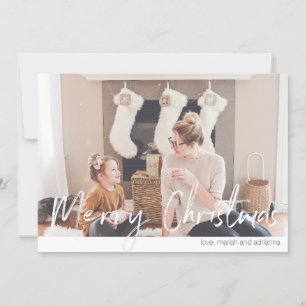 Joyeux Noël écriture moderne Carte photo 2N