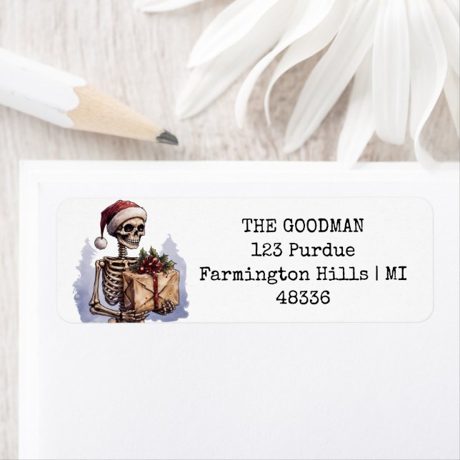 Joyeux Noël Éffrayant Squelette gothique (En situation)