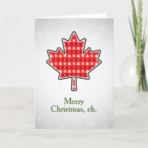Joyeux Noël Eh Carte de voeux pour les Fêtes canad