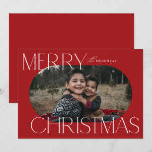 Joyeux Noël Ellipse Carte photo ovale