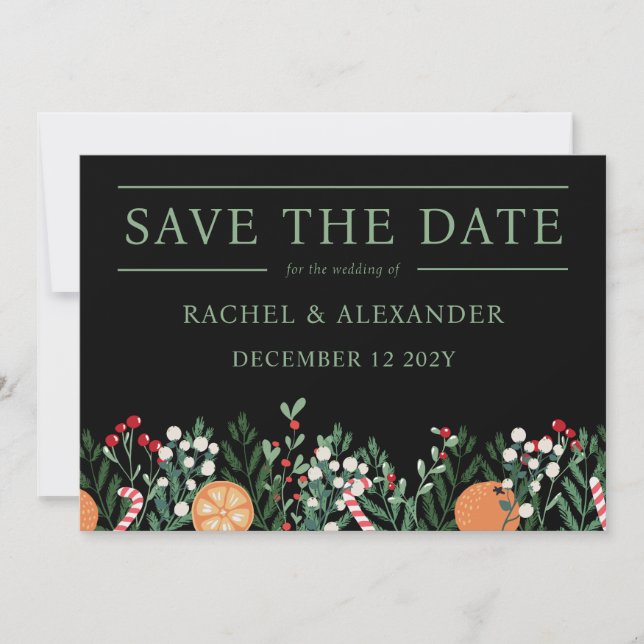 Joyeux Noël Enregistrer la carte Date (Devant)