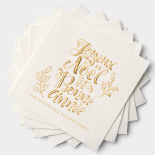 Joyeux Noël et Bonne Année Calligraphie moderne