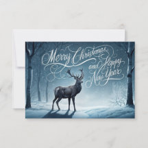 Joyeux Noël et Bonne Année Carte à billet plat