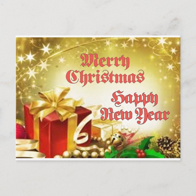 Joyeux Noël et Bonne Année Carte postale (Devant)