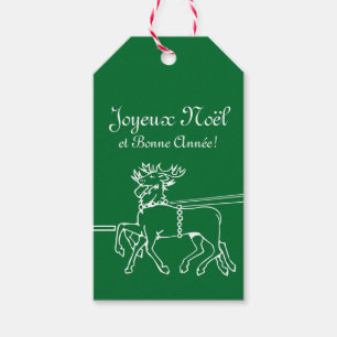 Joyeux Noël et bonne année French Christmas wish Gift Tags