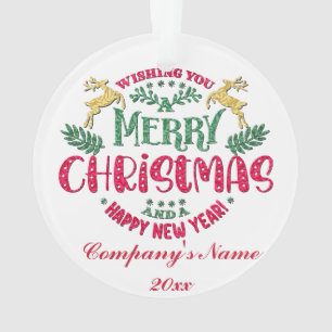 Joyeux Noël et Bonne Année, Typographie Rouge