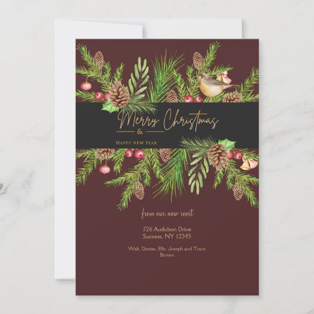 Joyeux Noël et bonne carte de voeux du Nouvel An (Devant)