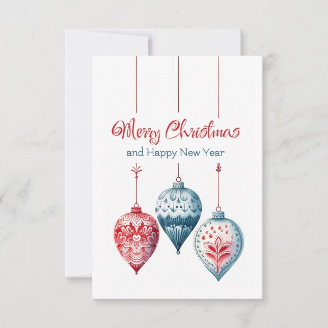 Joyeux Noël et bonne nouvelle année carte de voeux (Devant)