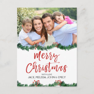 Joyeux Noël et Carte photo de script Garland