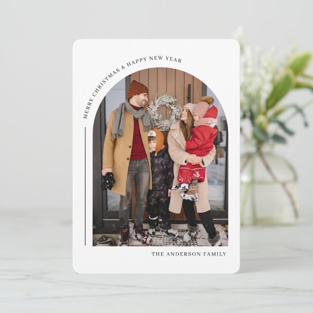 Joyeux Noël et Joyeux Carte photo de famille du No (Debout devant)