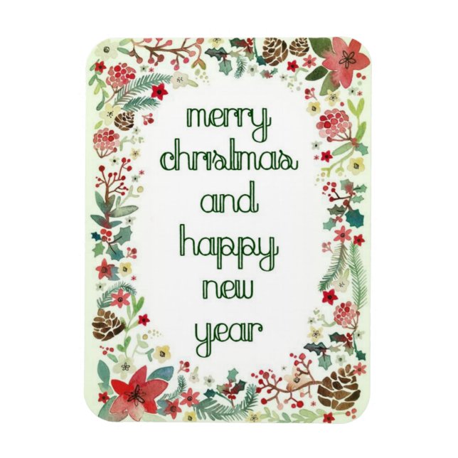 Joyeux Noël et Joyeux Magnet du Nouvel An (Vertical)