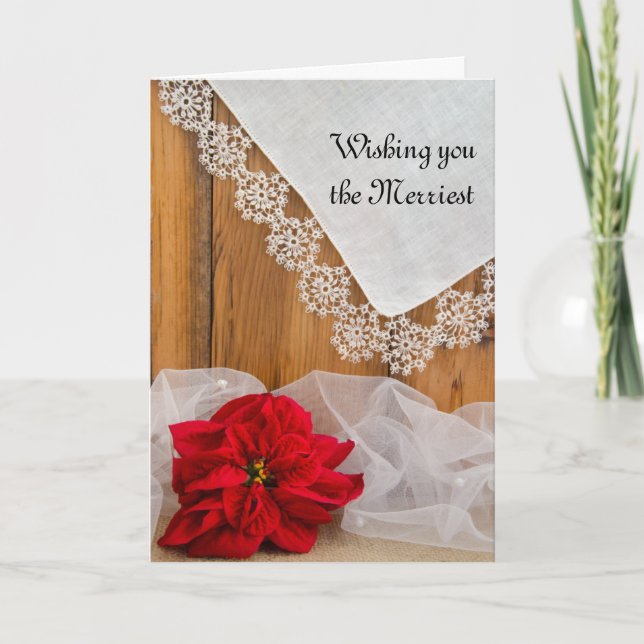 Joyeux Noël et mariage Enregistrer la carte Date (Devant)