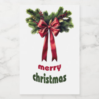 Joyeux Noël Étiquette de nourriture