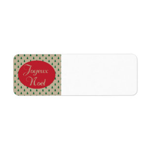 Joyeux Noel - étiquettes français de retour de