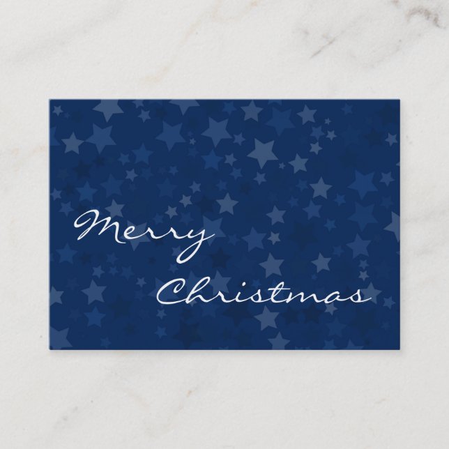 Joyeux Noël - Étoiles - Carte de visite (Devant)