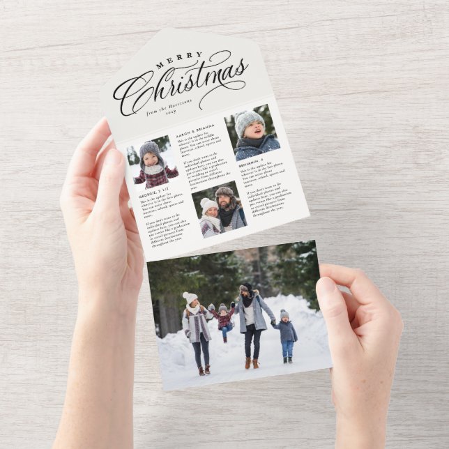 Joyeux Noël famille mise à jour carte de vacances  (Déchirure)