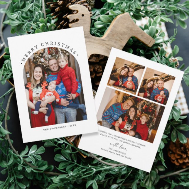 Joyeux Noël Famille Photo Carte de vacances (Créateur téléchargé)