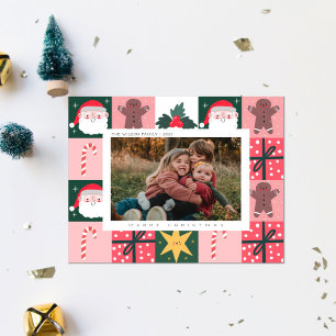 Joyeux Noël Famille Photo Carte de vacances