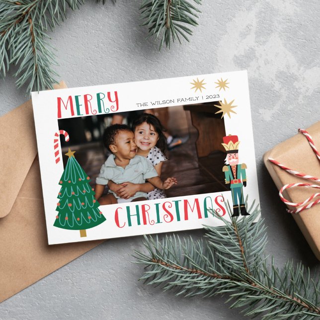 Joyeux Noël Famille Photo Carte de vacances (Créateur téléchargé)