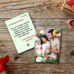 Joyeux Noël Famille Photo Sweet et Bonne Carte