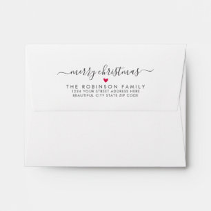 Joyeux Noël Famille Retour Adresse Enveloppe