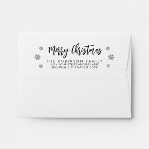 Joyeux Noël Famille Retour Adresse Enveloppe