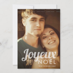Joyeux Noel Family Christmas Picture Holiday Photo Card