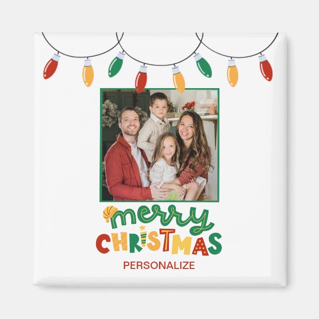Joyeux Noël Festif Magnet personnalisé (Devant)