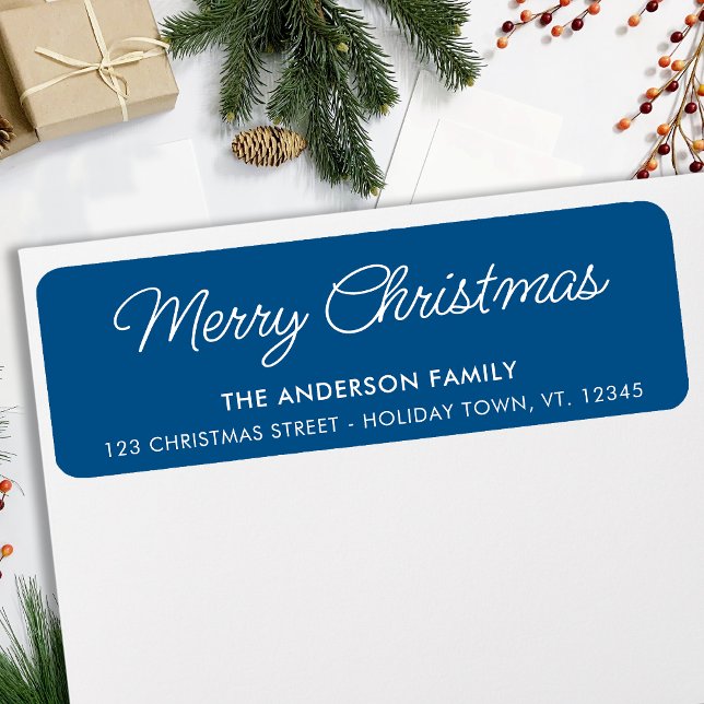 Joyeux Noël Fêtes Personnalisées Retour Adresse (Créateur téléchargé)