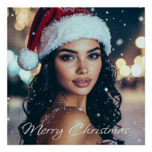 Joyeux Noël - Fille du Père Noël - Affiche