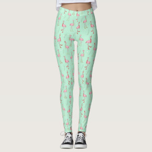 Joyeux Noël Flamingo rose patte Leggings