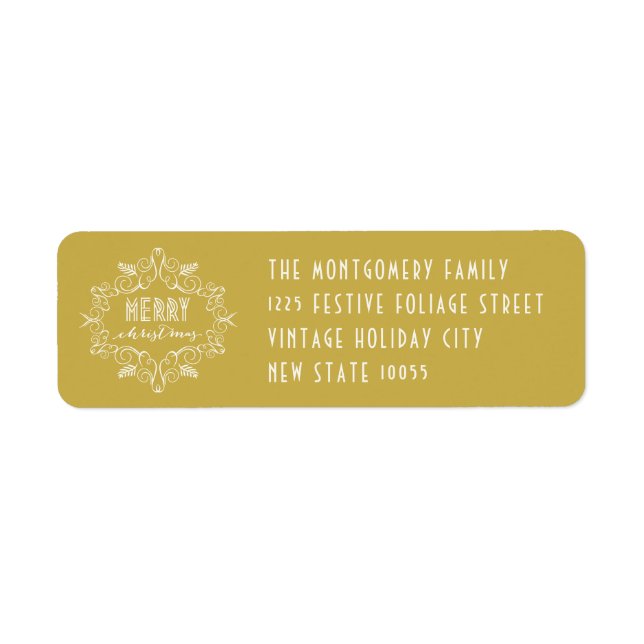 Joyeux Noël Folio Art Déco Adresse de vacances (Devant)