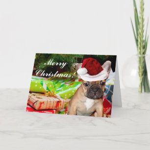 Joyeux Noël Français Bulldog Carte de voeux