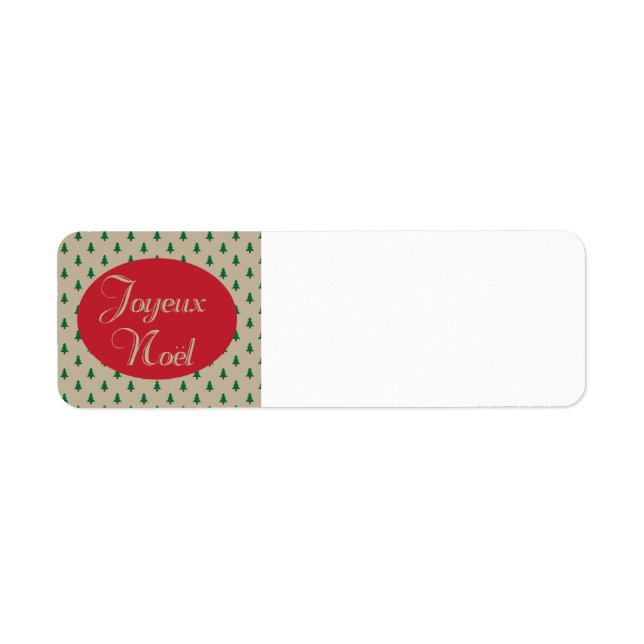 Joyeux Noel - Français Noël Retour Étiquettes (Devant)