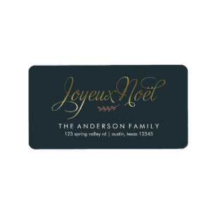 Joyeux Noel French Christmas Label