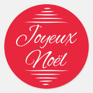 Joyeux Noel - French Xmas wishes Classic Round Sticker