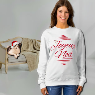 Joyeux Noel - French Xmas wishes - red white Sweatshirt