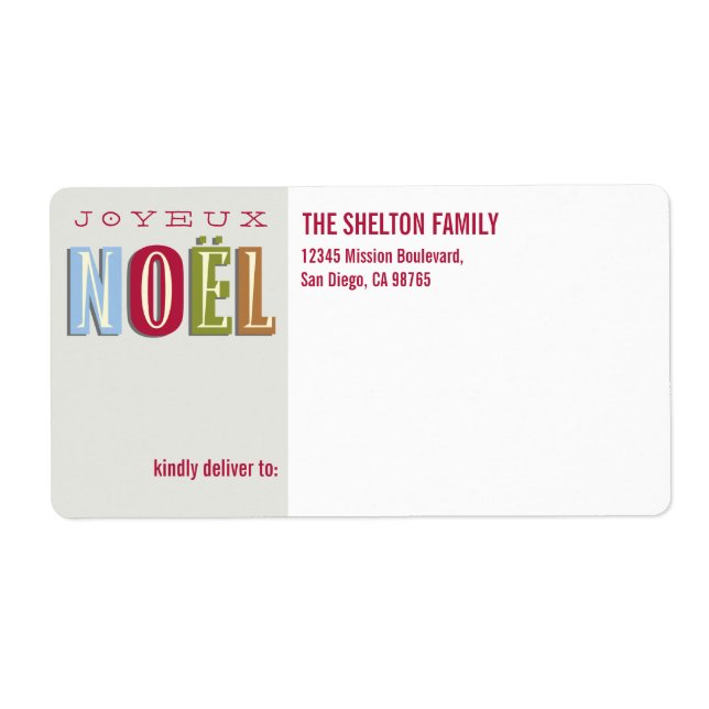 Joyeux Noel funky red green Christmas custom (Front)