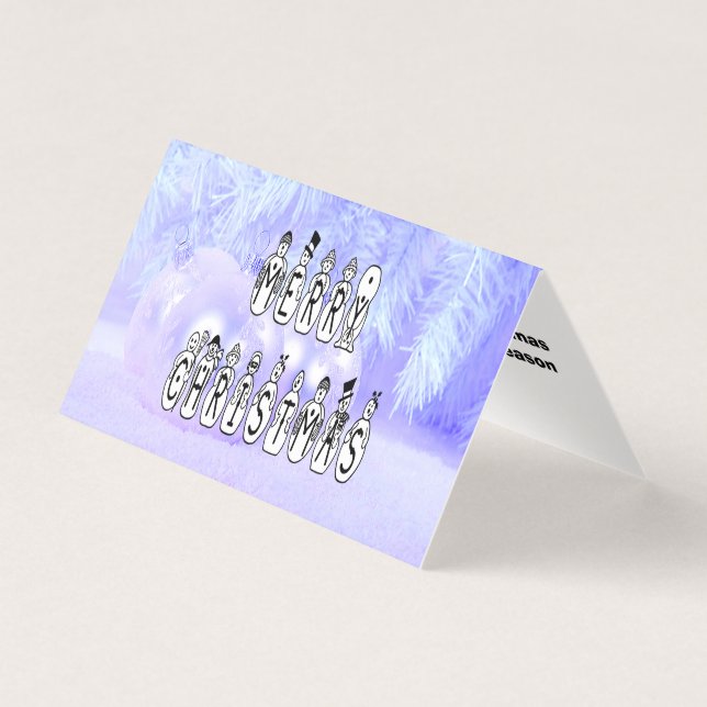 Joyeux Noël gens de neige Police, Blue Tint neige (Front)