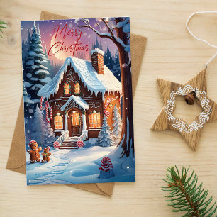 Joyeux Noël Gingen House Carte de vacances