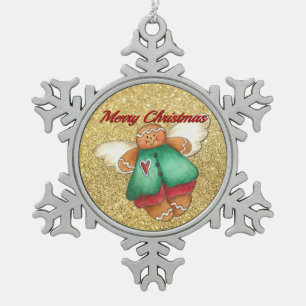 Joyeux Noël Gingerbread Angel Ornement