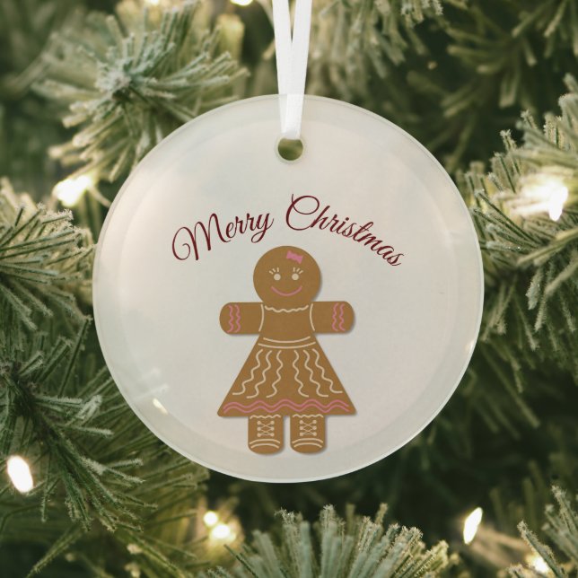 Joyeux Noël Gingerbread Ornement dame (Insitu)