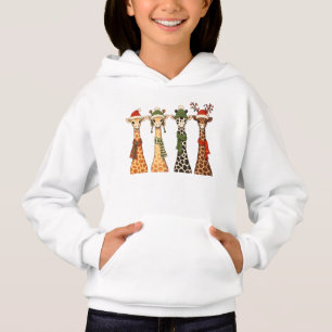 Joyeux Noël Girafe Amoureux Festif Girafes Noël