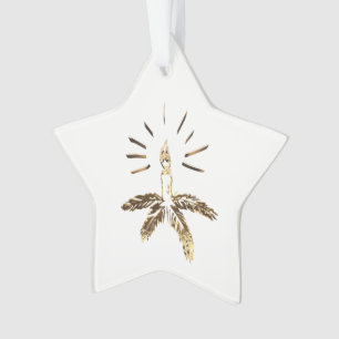 Joyeux Noël Gold Look Porte-bougie Élégant