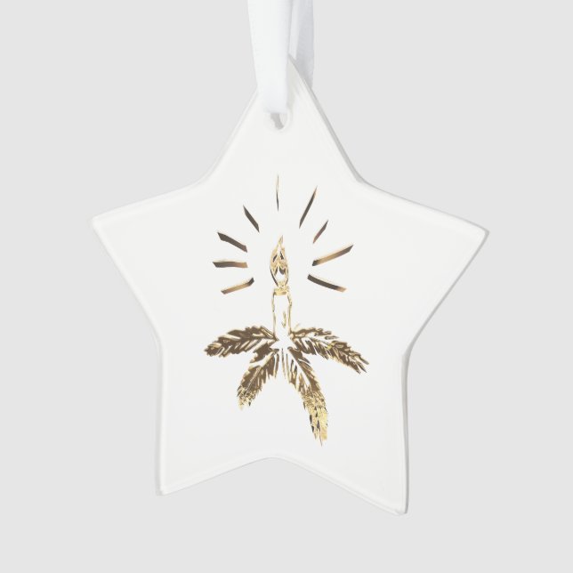 Joyeux Noël Gold Look Porte-bougie Élégant (devant)