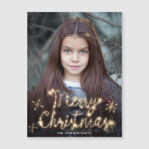 Joyeux Noël Gold Sparkto carte magnétique